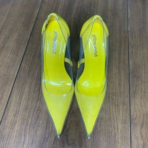 Jeffrey Campbell Snow Clear Yellow Stiletto